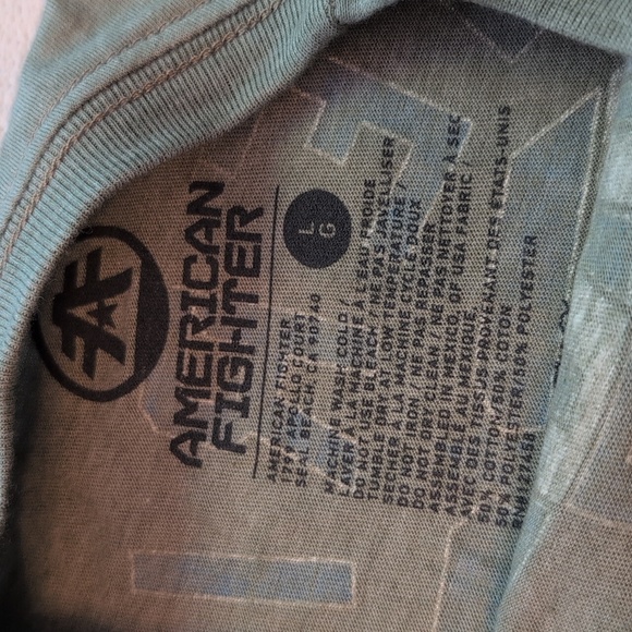 American Fighter Grey Tshirt with back and front print in Large NWT - Picture 5 of 7